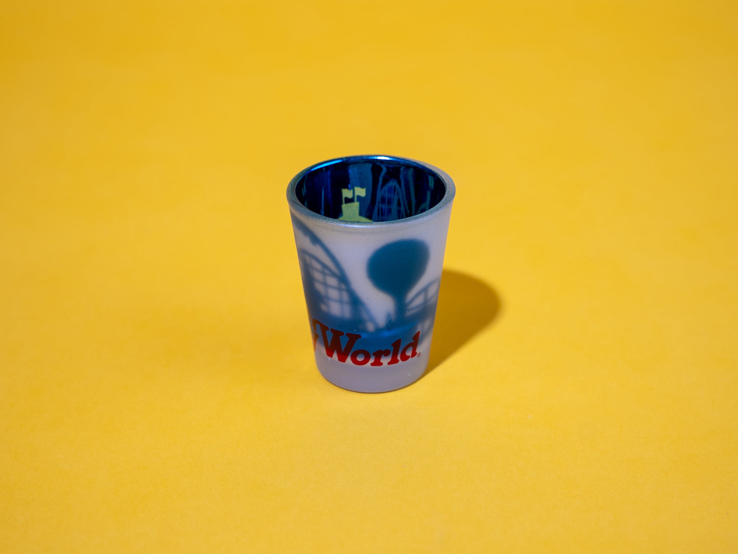 Holiday World Frosted Shot Glass