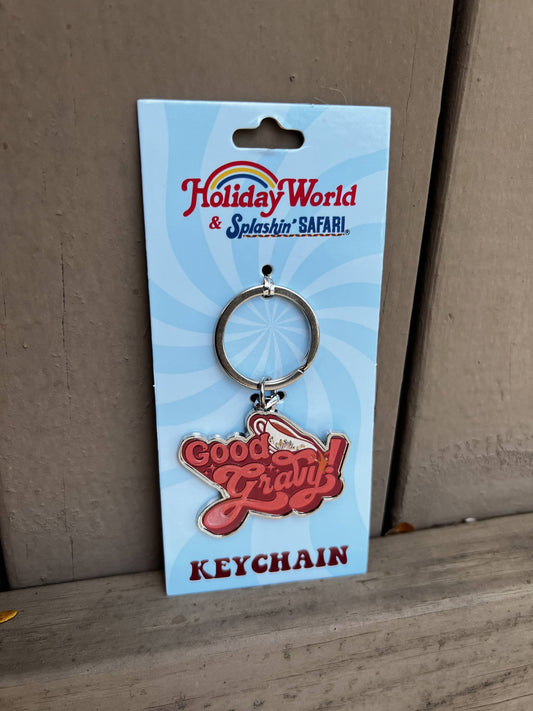 Metal Good Gravy Logo Keychain
