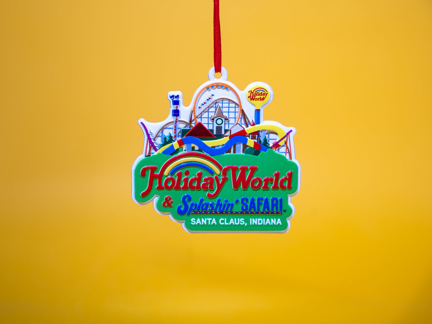 Ceramic Dual Sided Holiday World & Splashin' Safari Ornament