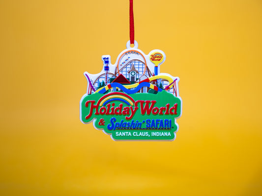 Ceramic Dual Sided Holiday World & Splashin' Safari Ornament