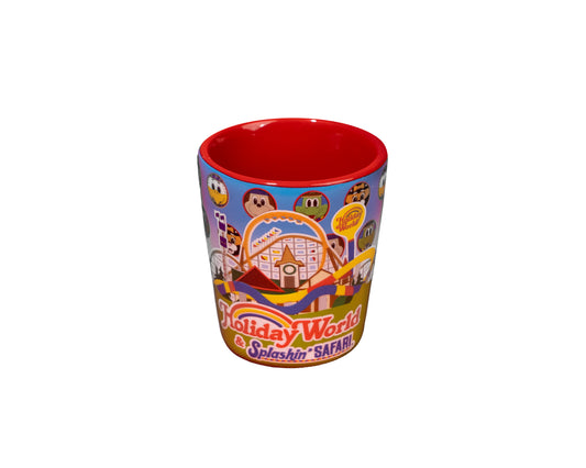 Holiday World Skyline & Characters Shot Glass