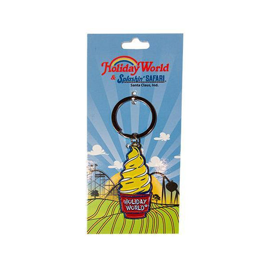 Holiday World Yellow Soft Serve Keychain